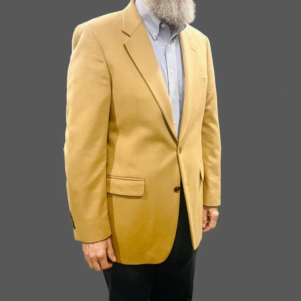 Lord & Taylor Camel Tan Cashmere Sports Coat 42L